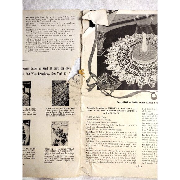 Needlework Crochet Magazines 1940s -70s Afghans Doilies Potholders Vintage Craft - Picture 9 of 16
